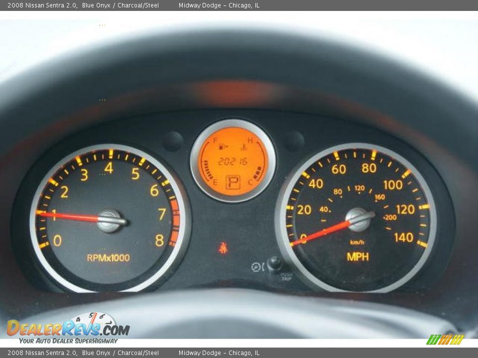 2008 Nissan Sentra 2.0 Blue Onyx / Charcoal/Steel Photo #7