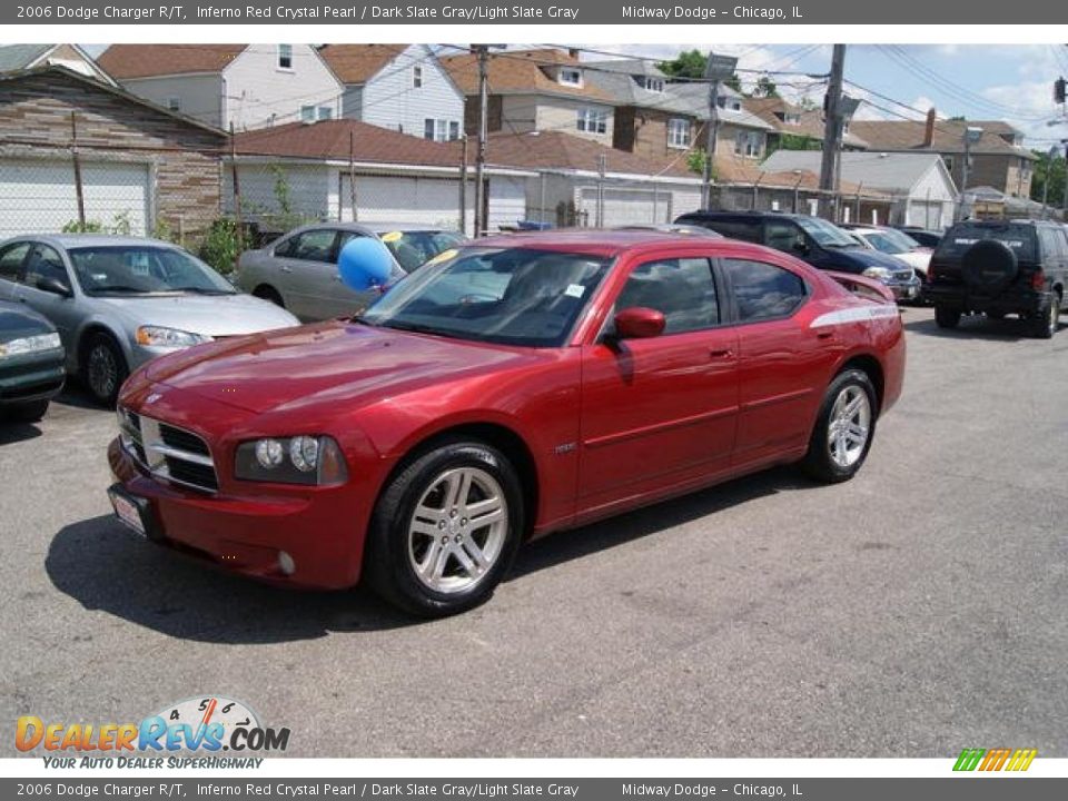 2006 Dodge Charger R/T Inferno Red Crystal Pearl / Dark Slate Gray/Light Slate Gray Photo #2