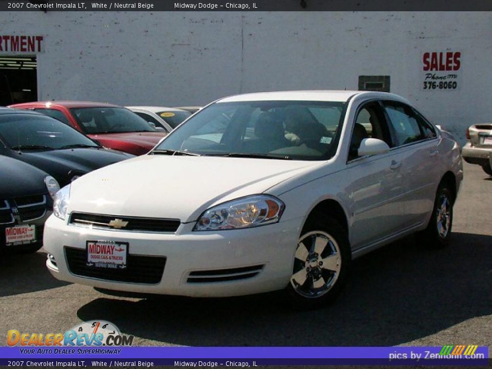 2007 Chevrolet Impala LT White / Neutral Beige Photo #1