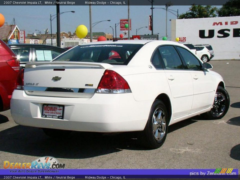 2007 Chevrolet Impala LT White / Neutral Beige Photo #2