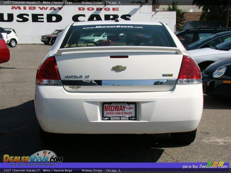 2007 Chevrolet Impala LT White / Neutral Beige Photo #9