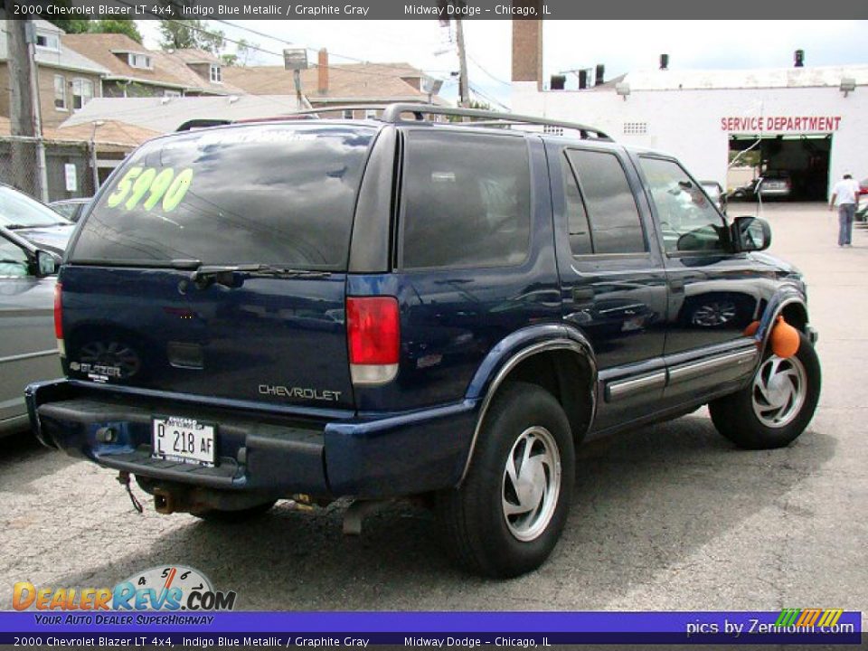 2000 Chevrolet Blazer LT 4x4 Indigo Blue Metallic / Graphite Gray Photo #2