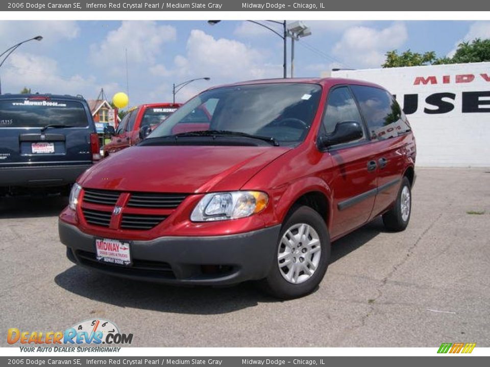 2006 Dodge Caravan SE Inferno Red Crystal Pearl / Medium Slate Gray Photo #1