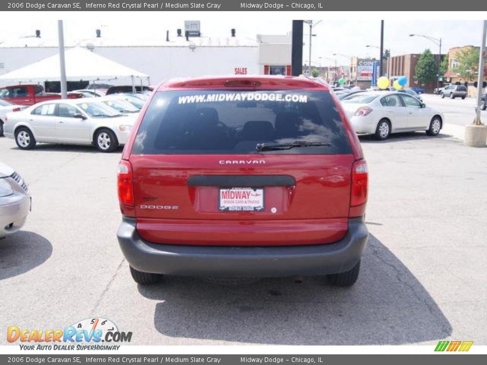 2006 Dodge Caravan SE Inferno Red Crystal Pearl / Medium Slate Gray Photo #3