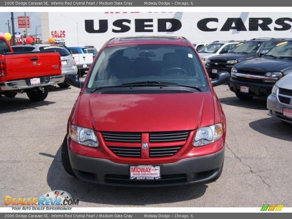 2006 Dodge Caravan SE Inferno Red Crystal Pearl / Medium Slate Gray Photo #4