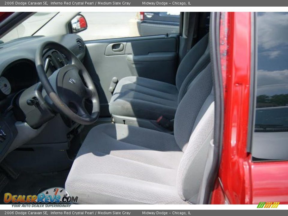 2006 Dodge Caravan SE Inferno Red Crystal Pearl / Medium Slate Gray Photo #6