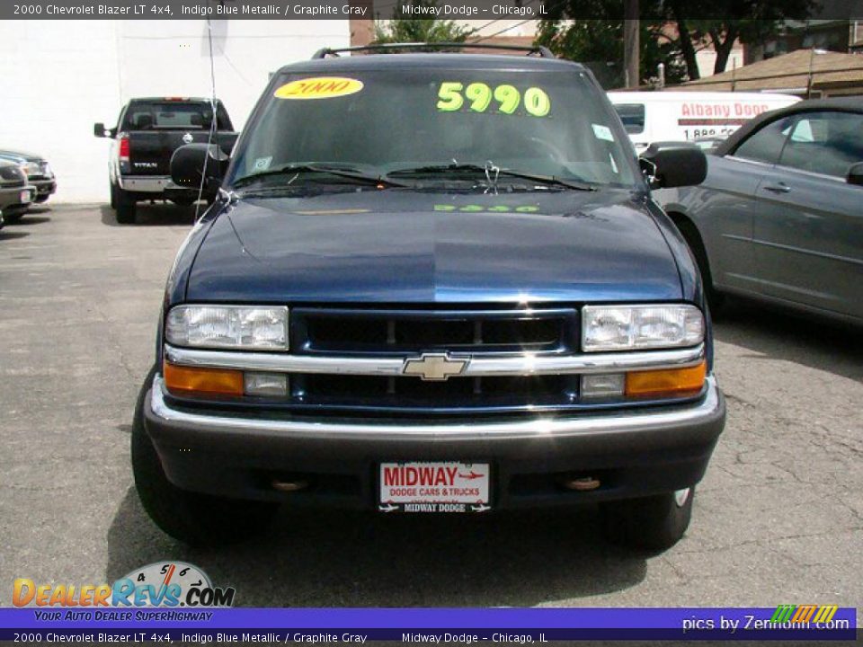 2000 Chevrolet Blazer LT 4x4 Indigo Blue Metallic / Graphite Gray Photo #8