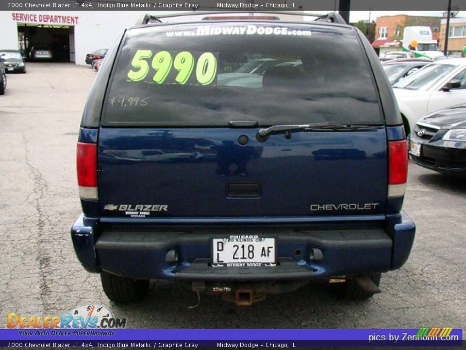 2000 Chevrolet Blazer LT 4x4 Indigo Blue Metallic / Graphite Gray Photo #9