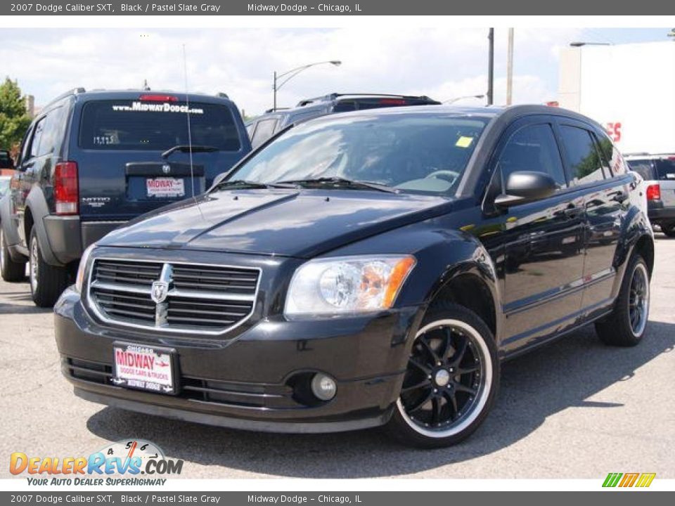 2007 Dodge Caliber SXT Black / Pastel Slate Gray Photo #1