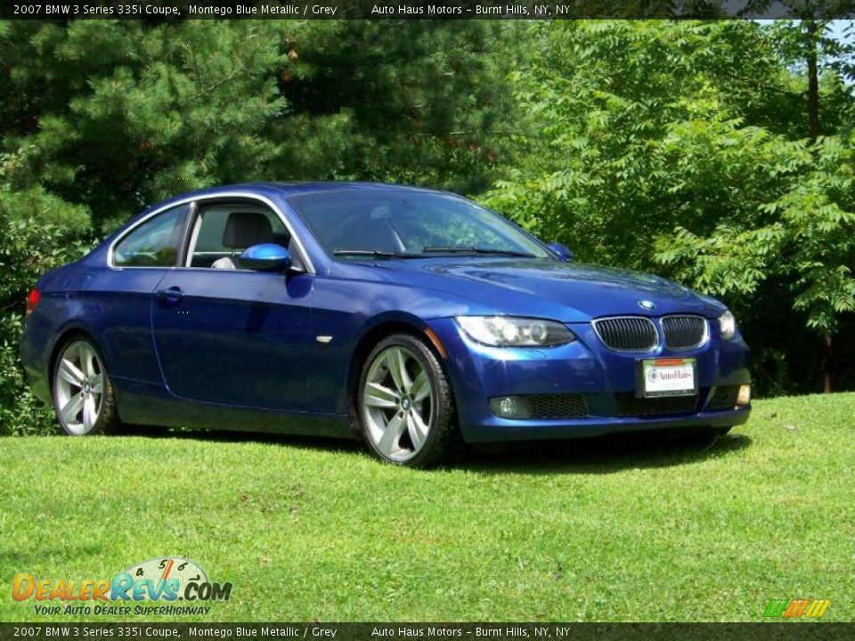 2007 BMW 3 Series 335i Coupe Montego Blue Metallic / Grey Photo #3