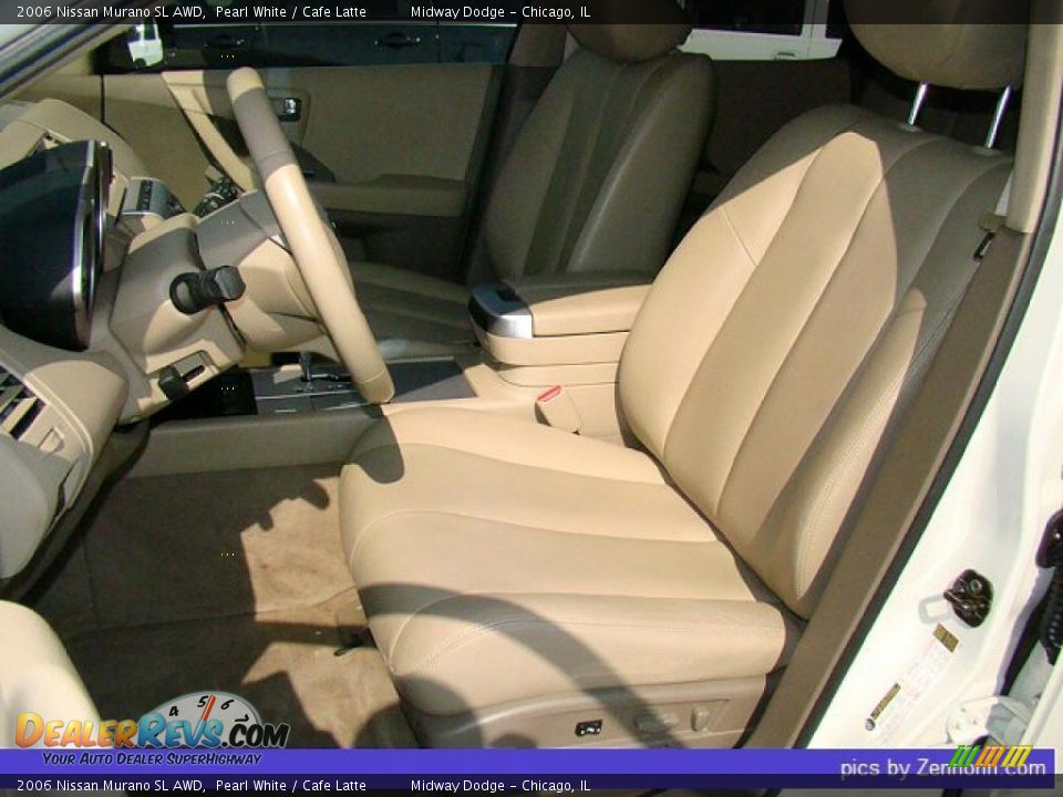 2006 Nissan Murano SL AWD Pearl White / Cafe Latte Photo #3