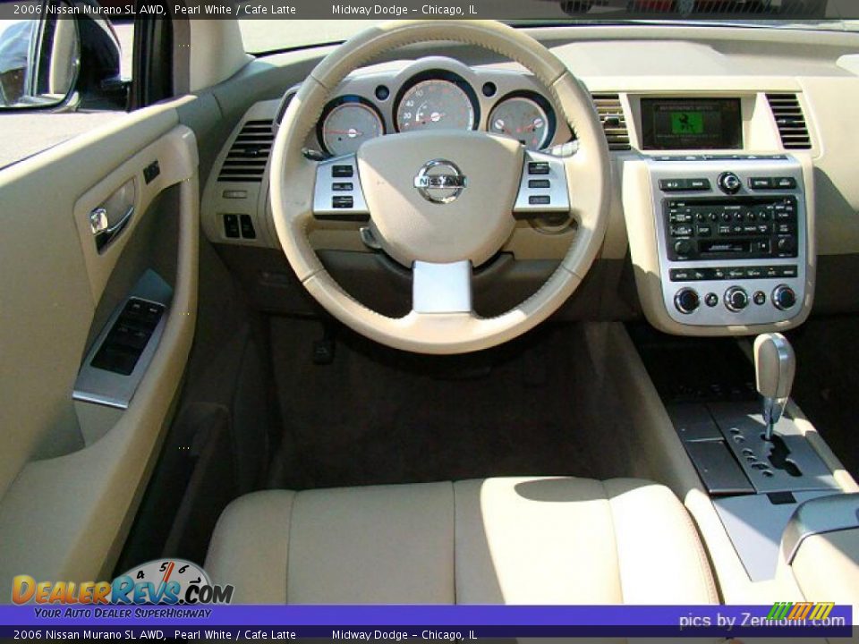 2006 Nissan Murano SL AWD Pearl White / Cafe Latte Photo #5
