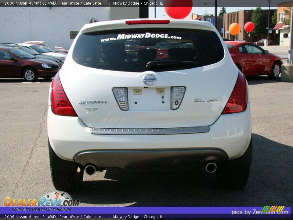 2006 Nissan Murano SL AWD Pearl White / Cafe Latte Photo #9