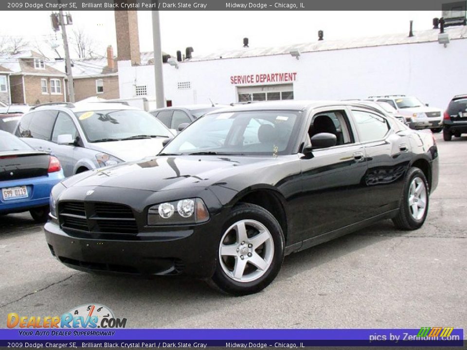 2009 Dodge Charger SE Brilliant Black Crystal Pearl / Dark Slate Gray Photo #1