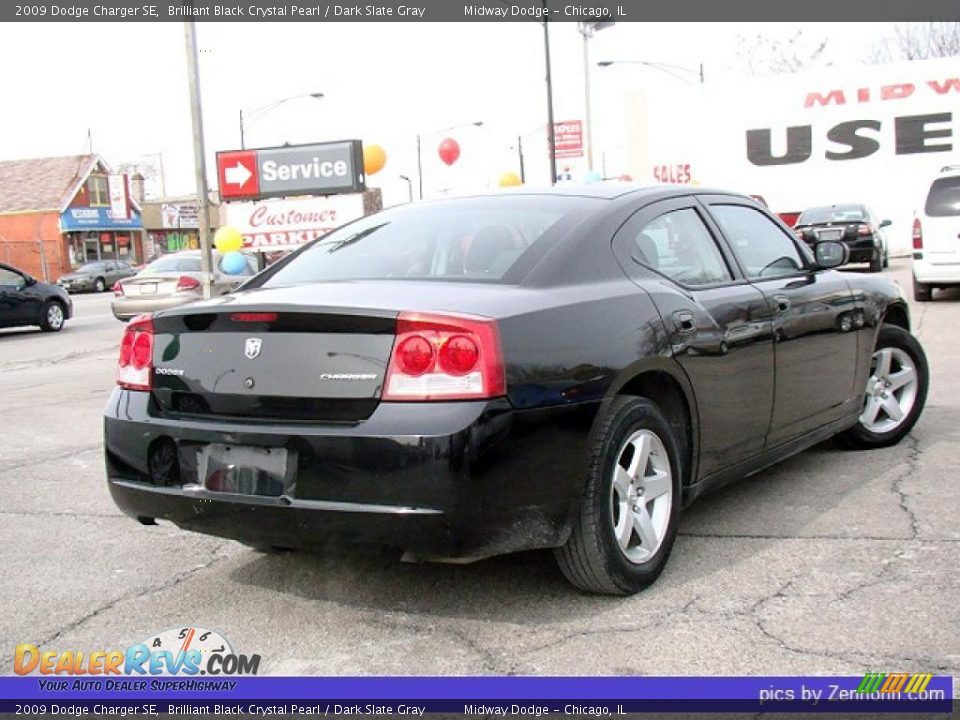 2009 Dodge Charger SE Brilliant Black Crystal Pearl / Dark Slate Gray Photo #2