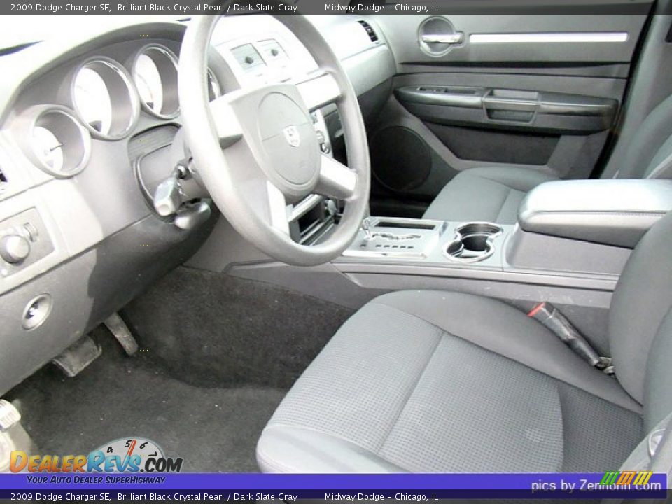 2009 Dodge Charger SE Brilliant Black Crystal Pearl / Dark Slate Gray Photo #4