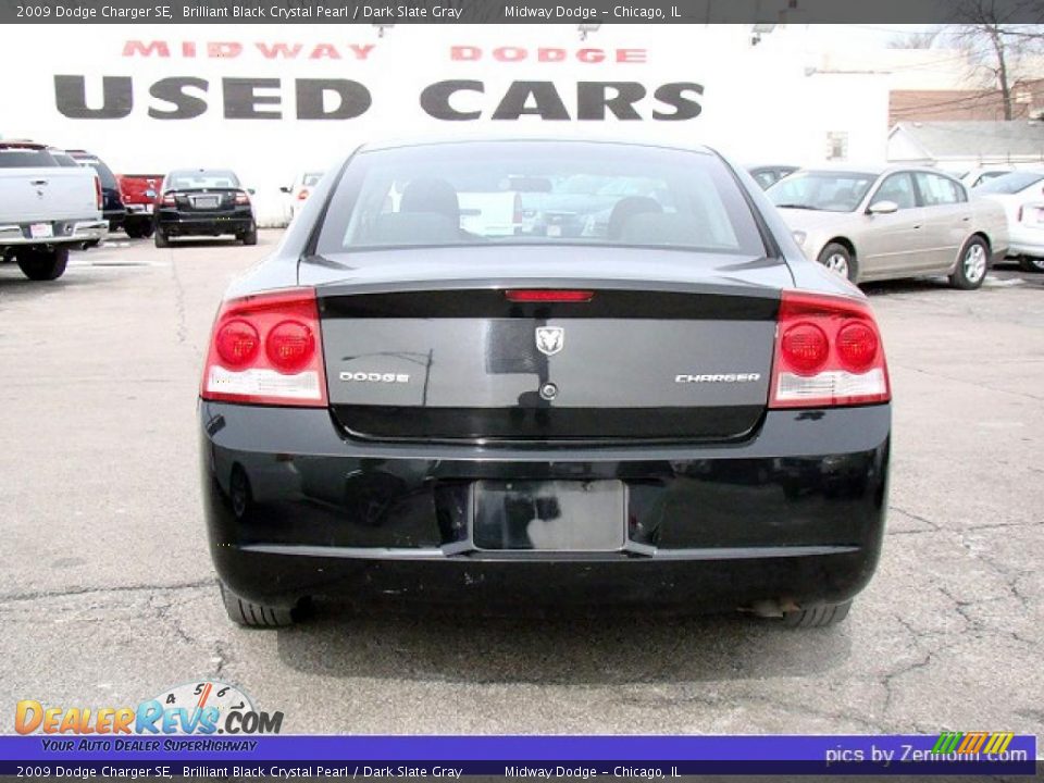 2009 Dodge Charger SE Brilliant Black Crystal Pearl / Dark Slate Gray Photo #9