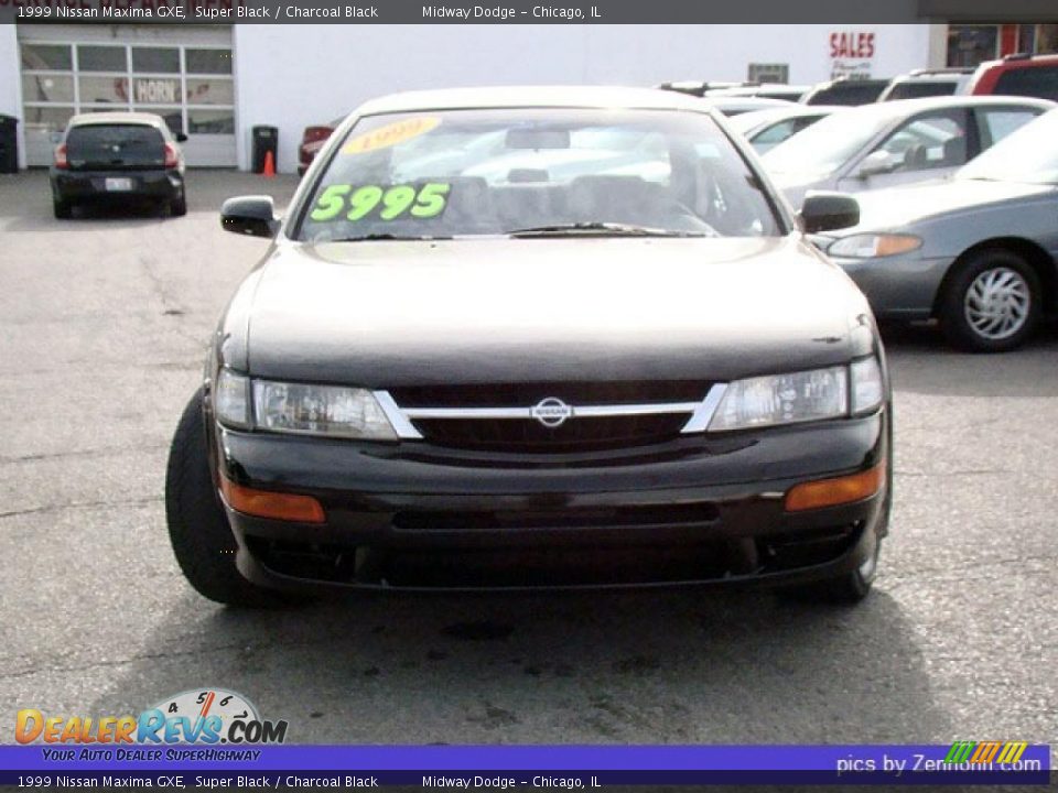 1999 Nissan Maxima GXE Super Black / Charcoal Black Photo #8