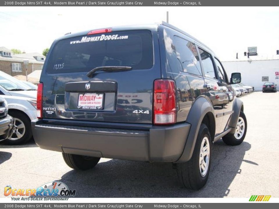 2008 Dodge Nitro SXT 4x4 Modern Blue Pearl / Dark Slate Gray/Light Slate Gray Photo #2