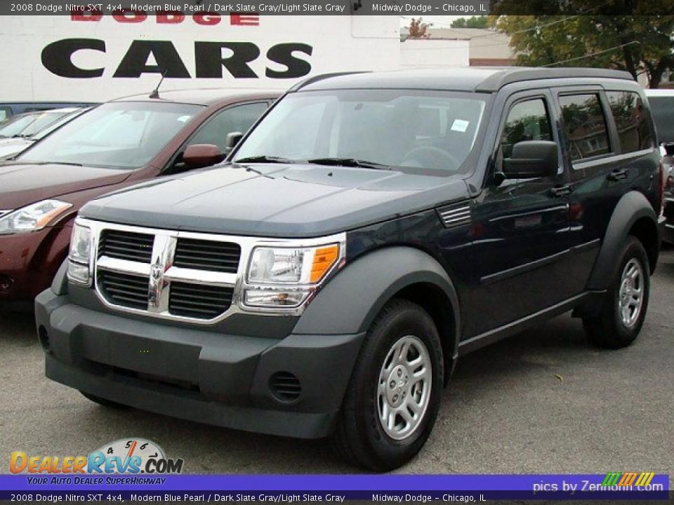 2008 Dodge Nitro SXT 4x4 Modern Blue Pearl / Dark Slate Gray/Light Slate Gray Photo #10