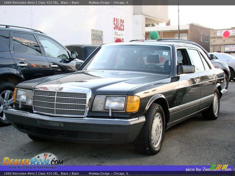 1989 Mercedes-Benz S Class 420 SEL Black / Black Photo #1