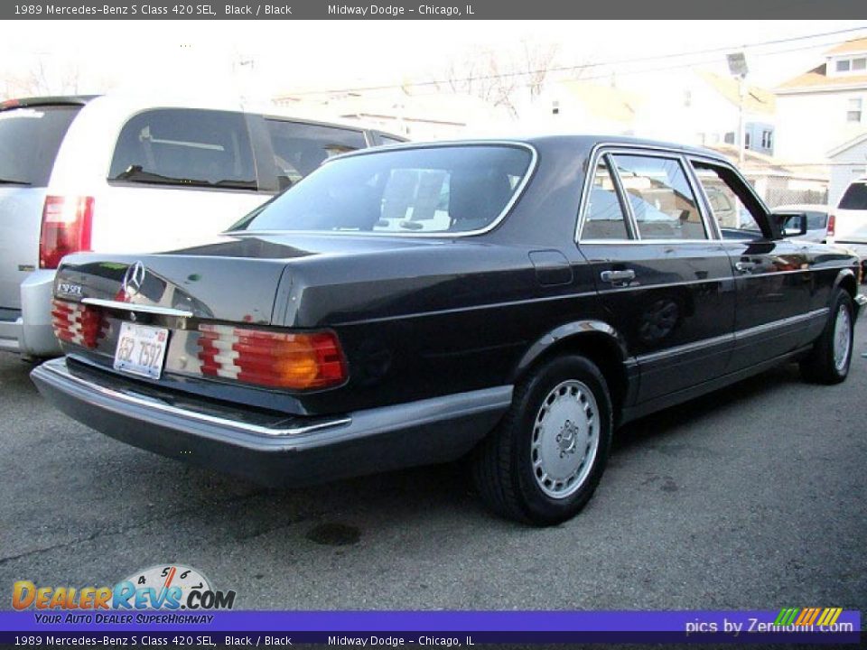 1989 Mercedes-Benz S Class 420 SEL Black / Black Photo #2