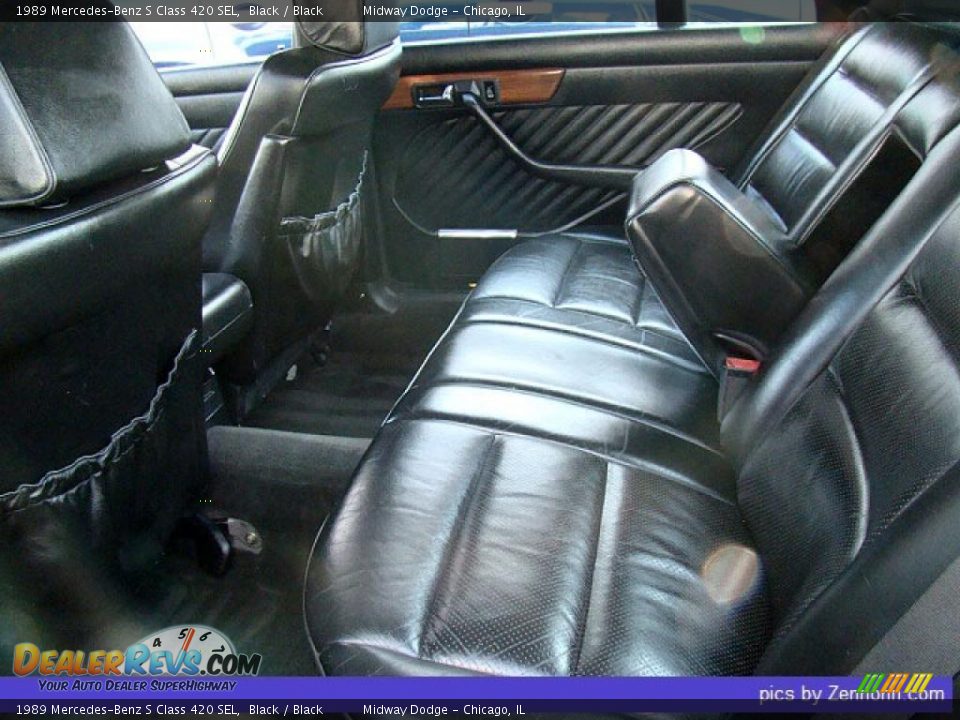 1989 Mercedes-Benz S Class 420 SEL Black / Black Photo #5