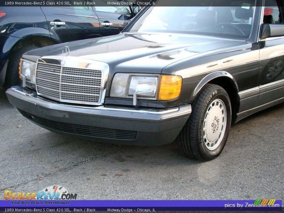 1989 Mercedes-Benz S Class 420 SEL Black / Black Photo #8