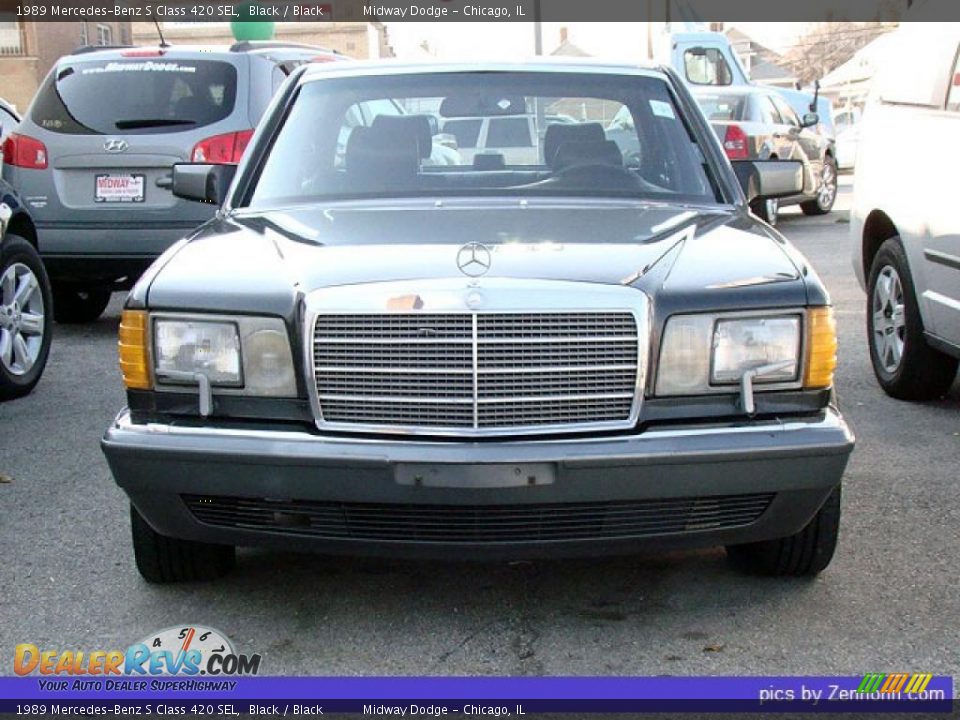 1989 Mercedes-Benz S Class 420 SEL Black / Black Photo #9