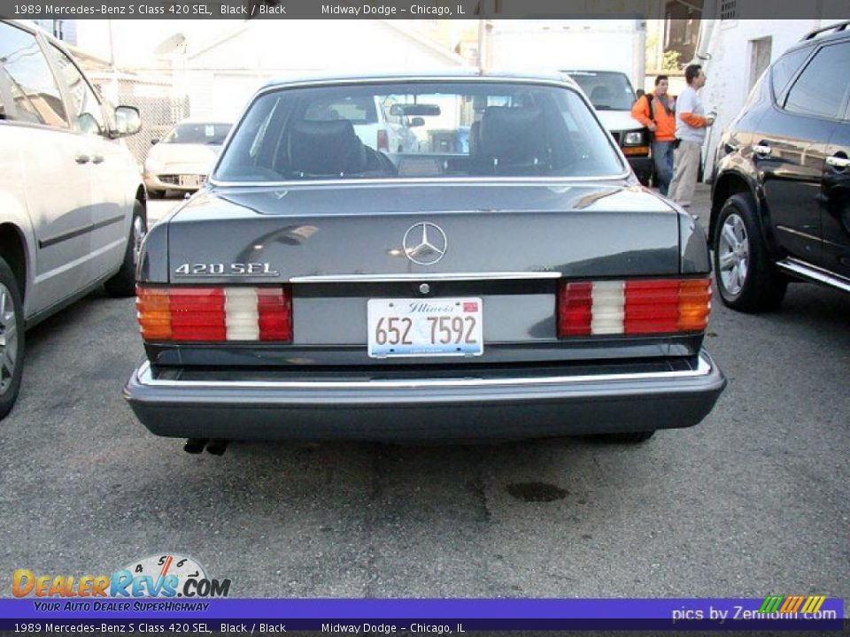 1989 Mercedes-Benz S Class 420 SEL Black / Black Photo #10