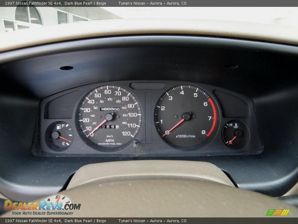 1997 Nissan Pathfinder SE 4x4 Dark Blue Pearl / Beige Photo #13