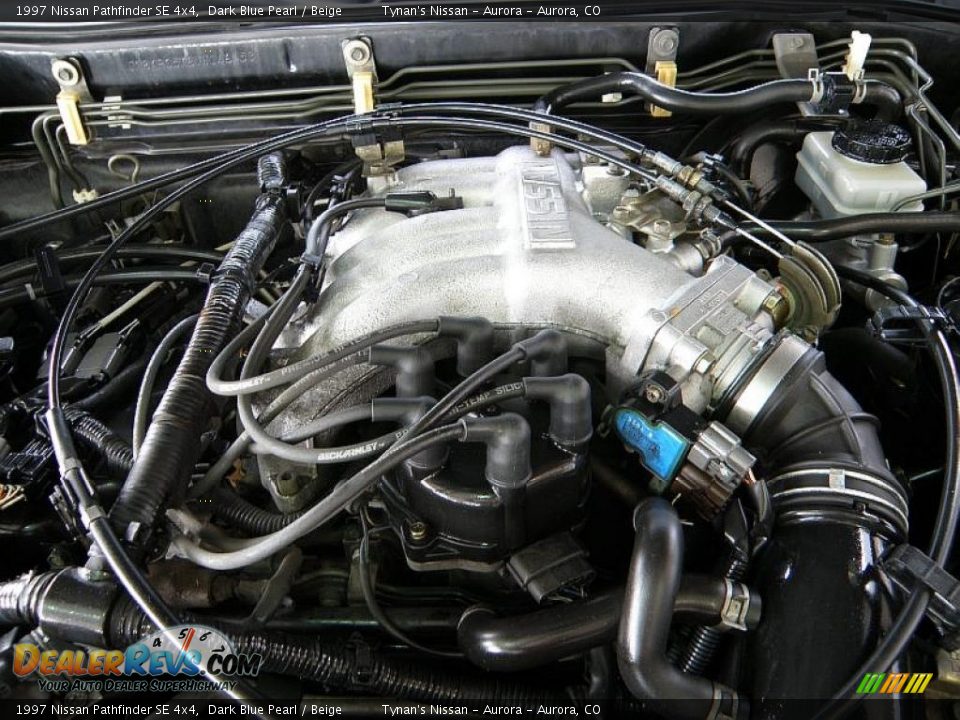 1997 Nissan Pathfinder SE 4x4 Dark Blue Pearl / Beige Photo #19