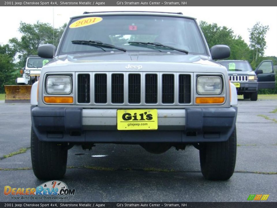 2001 Jeep Cherokee Sport 4x4 Silverstone Metallic / Agate Photo #2