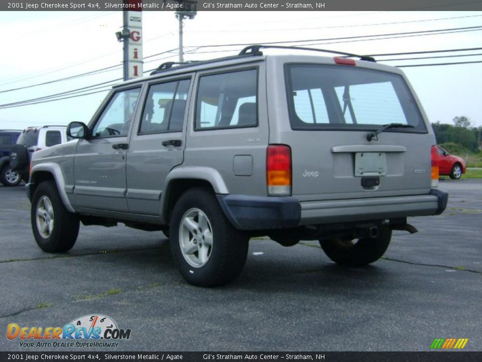 2001 Jeep Cherokee Sport 4x4 Silverstone Metallic / Agate Photo #5