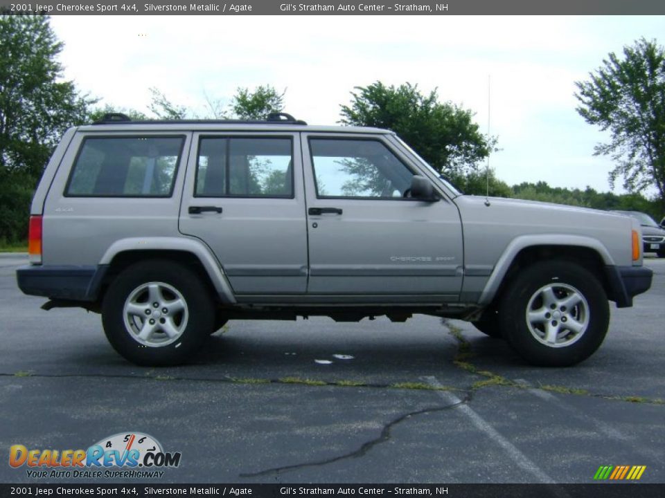 2001 Jeep Cherokee Sport 4x4 Silverstone Metallic / Agate Photo #8