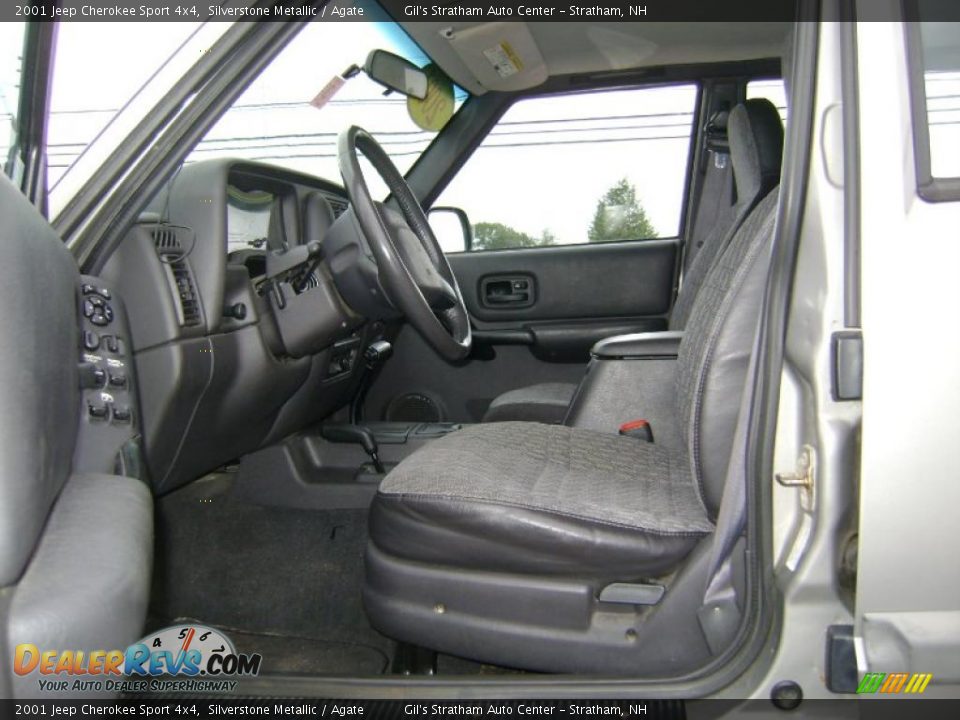 2001 Jeep Cherokee Sport 4x4 Silverstone Metallic / Agate Photo #10