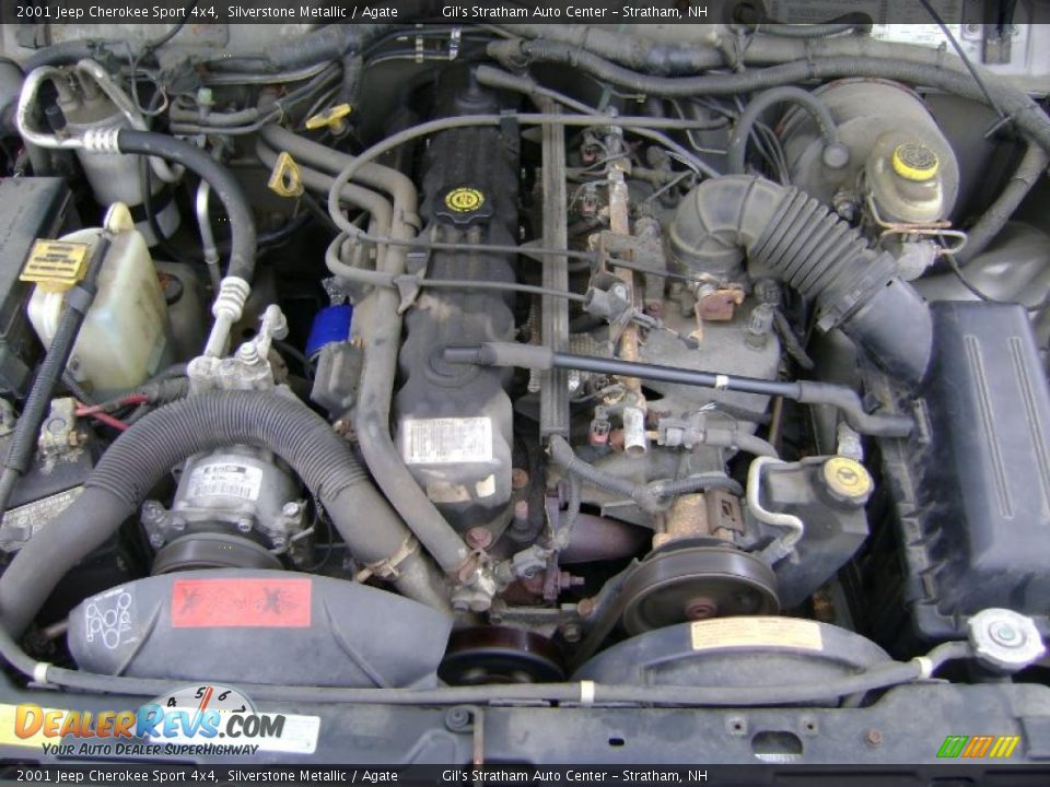 2001 Jeep Cherokee Sport 4x4 Silverstone Metallic / Agate Photo #17