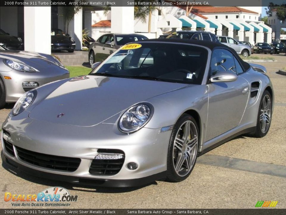 2008 Porsche 911 Turbo Cabriolet Arctic Silver Metallic / Black Photo #1