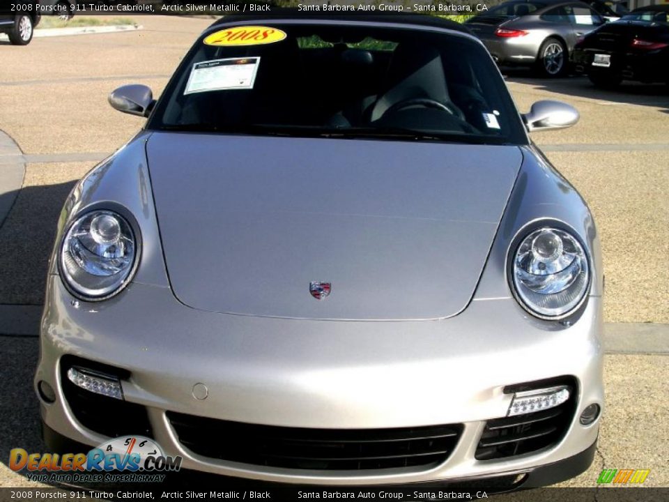 2008 Porsche 911 Turbo Cabriolet Arctic Silver Metallic / Black Photo #2
