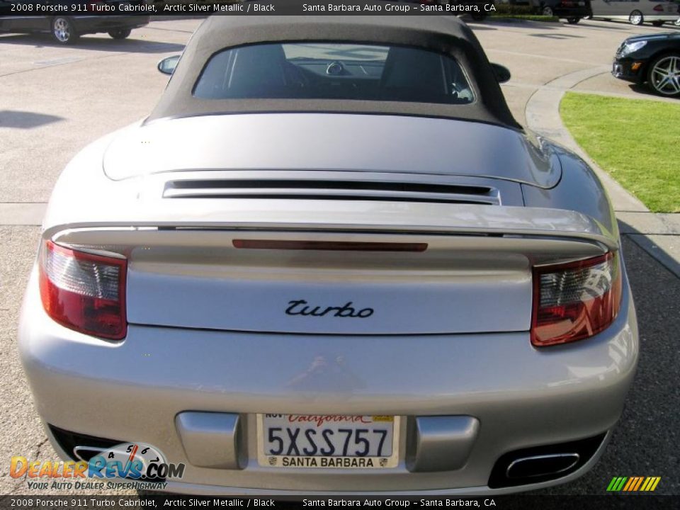 2008 Porsche 911 Turbo Cabriolet Arctic Silver Metallic / Black Photo #4