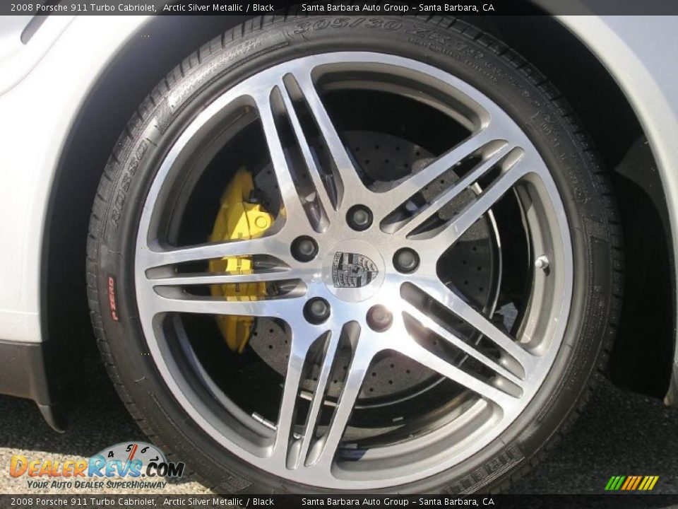 2008 Porsche 911 Turbo Cabriolet Arctic Silver Metallic / Black Photo #7
