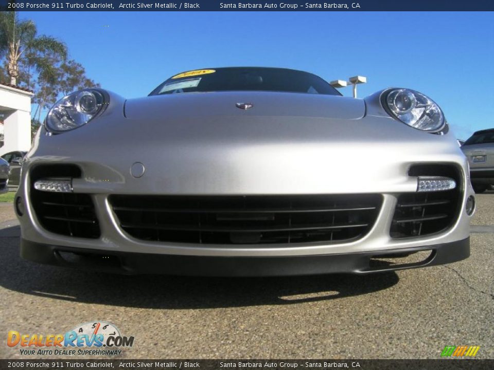 2008 Porsche 911 Turbo Cabriolet Arctic Silver Metallic / Black Photo #9