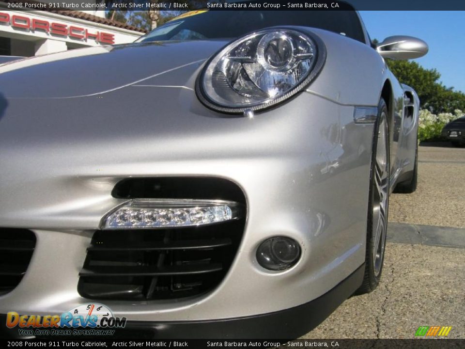 2008 Porsche 911 Turbo Cabriolet Arctic Silver Metallic / Black Photo #10