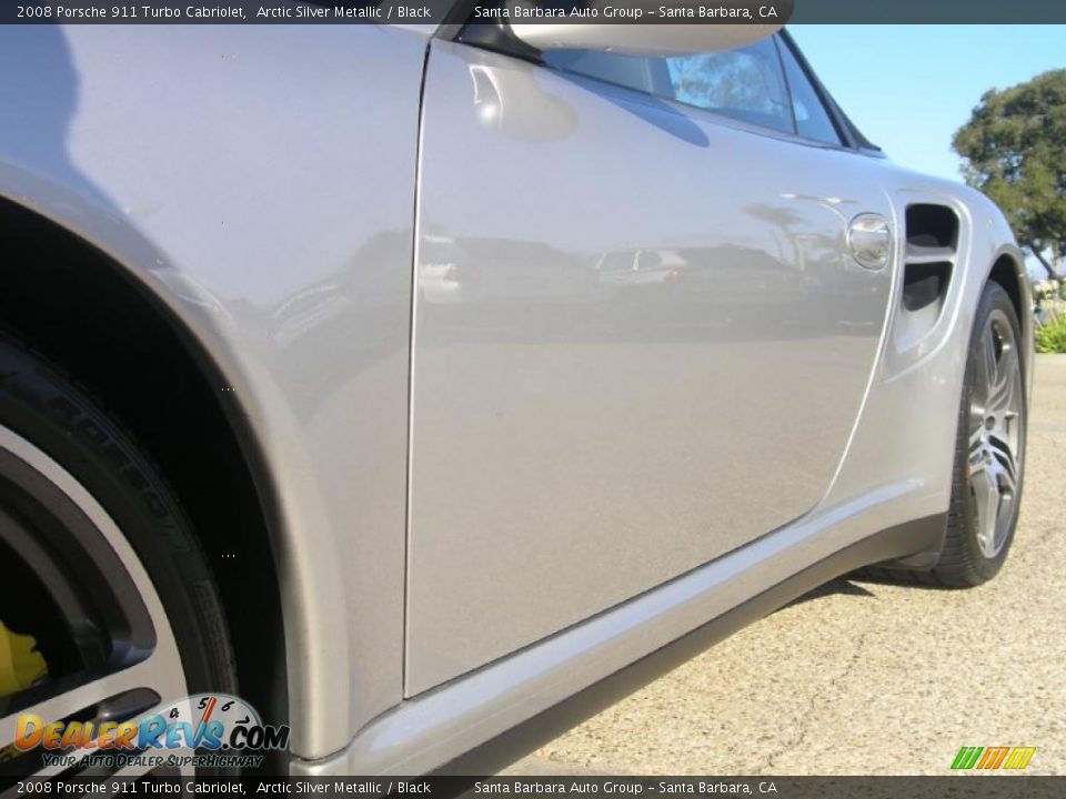 2008 Porsche 911 Turbo Cabriolet Arctic Silver Metallic / Black Photo #11