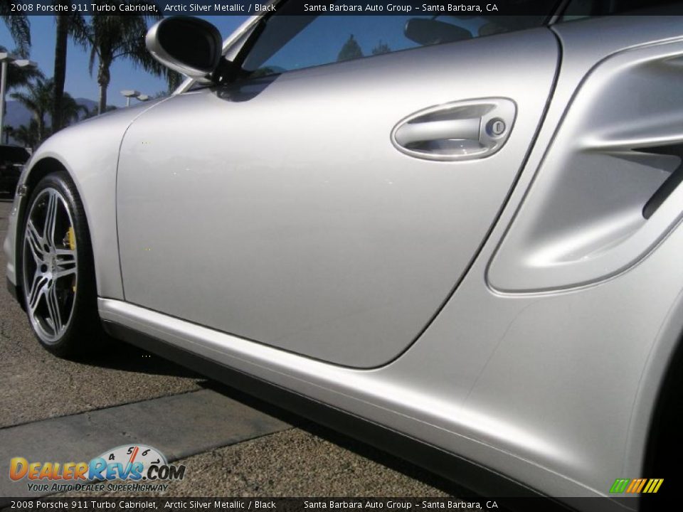 2008 Porsche 911 Turbo Cabriolet Arctic Silver Metallic / Black Photo #12