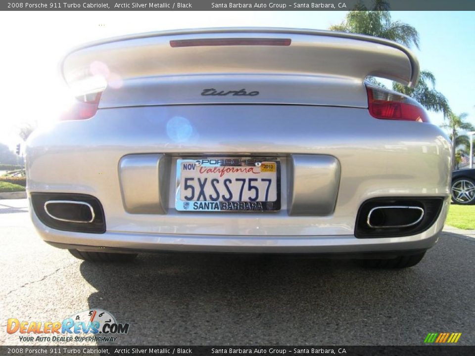 2008 Porsche 911 Turbo Cabriolet Arctic Silver Metallic / Black Photo #14
