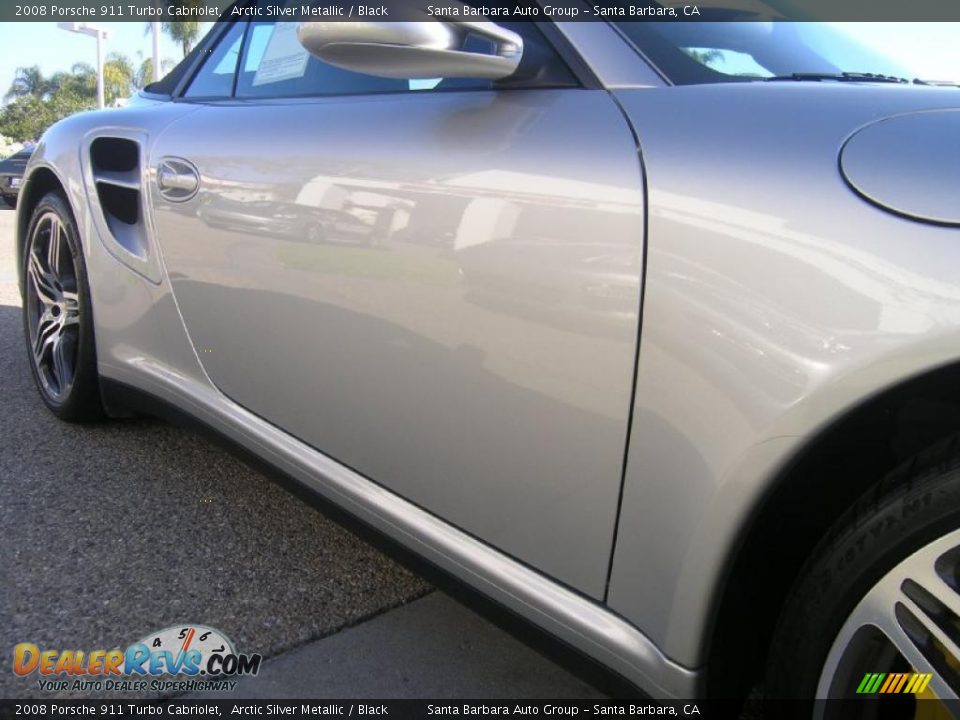 2008 Porsche 911 Turbo Cabriolet Arctic Silver Metallic / Black Photo #17