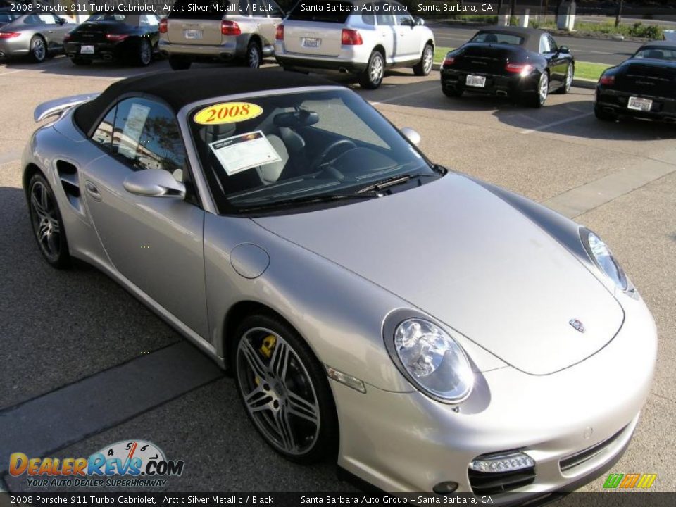 2008 Porsche 911 Turbo Cabriolet Arctic Silver Metallic / Black Photo #19