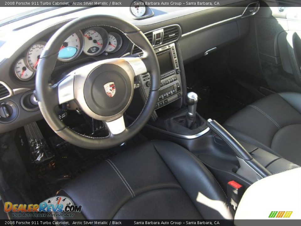 2008 Porsche 911 Turbo Cabriolet Arctic Silver Metallic / Black Photo #20