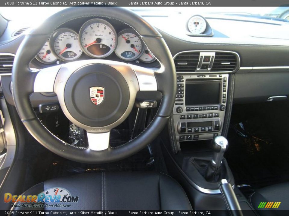 2008 Porsche 911 Turbo Cabriolet Arctic Silver Metallic / Black Photo #21